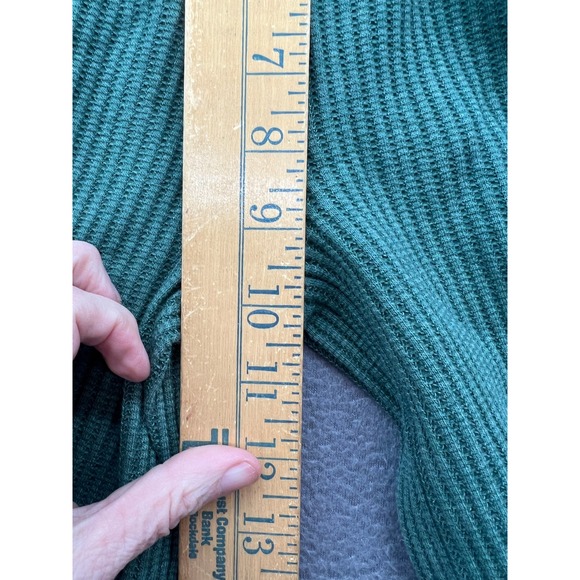 Aerie Lounge Pants Womens Sz XS Green Ribbed Wide Leg Drawstring Waist Pockets - Picture 5 of 13